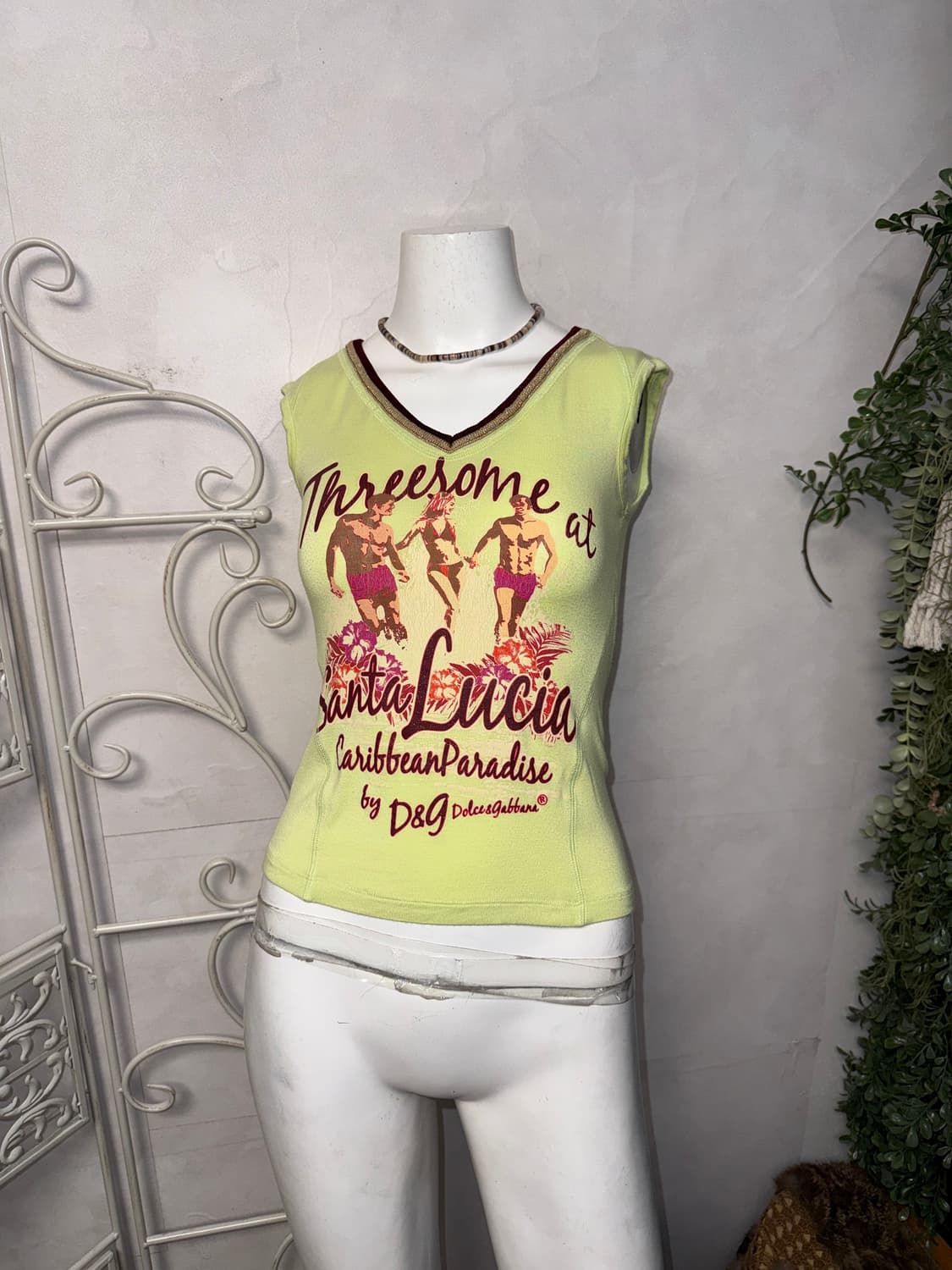 Dolce & Gabbana lime graphic sleeveless 상품이미지2