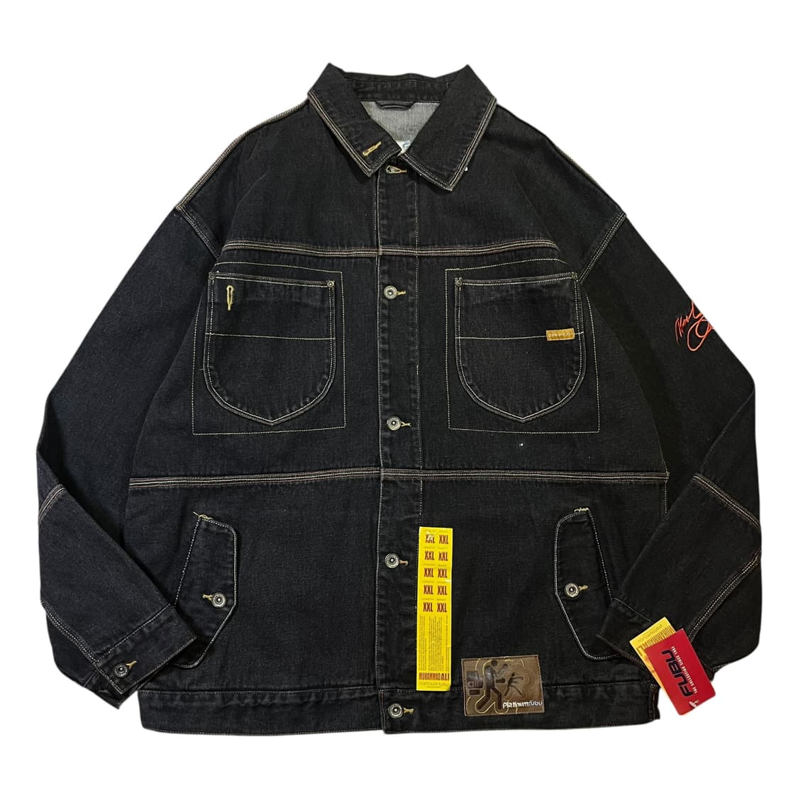 후부 무하마드 알리 올드스쿨 빅로고 데님 자켓 (새 택) 상품이미지2