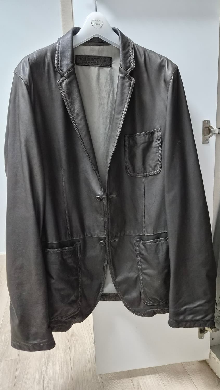 Neil Barret 닐바렛 다크 브라운 이탈리아산 양가죽 블레이저 S 상품이미지1