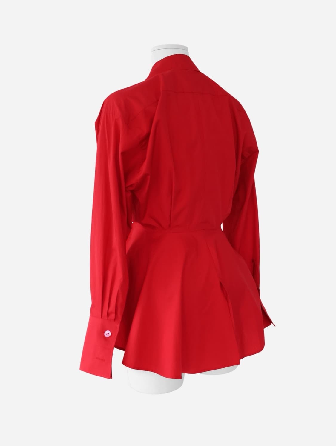 Kenzo Red Cotton Tie-Waist Shirt 상품이미지3