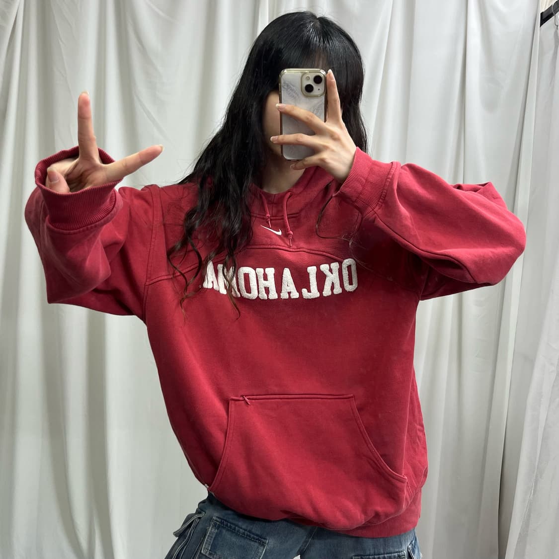 Nike red 00‘s Oklahoma hoody 상품이미지2