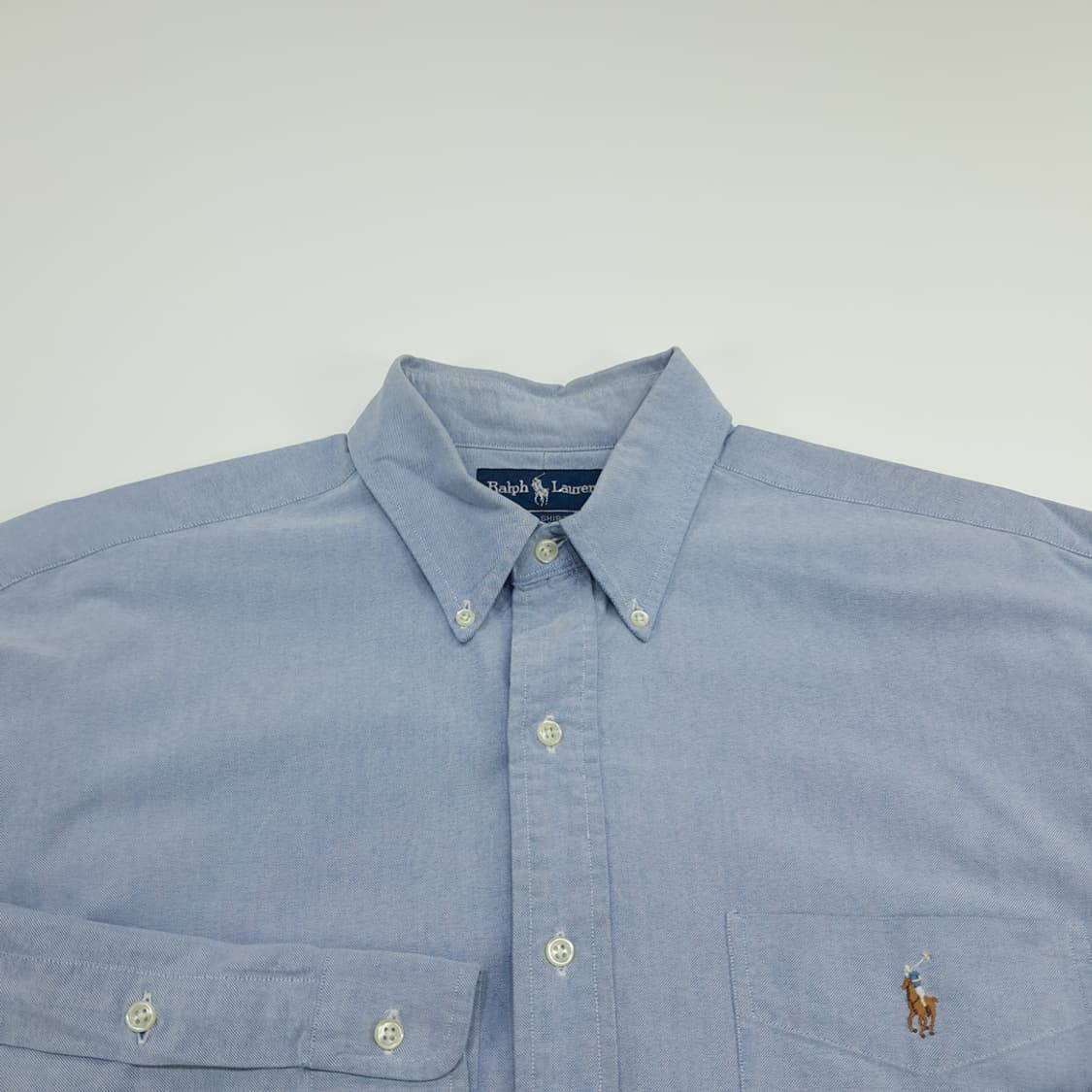 CN765 L 폴로 랄프로렌 빅셔츠 클래식블루 긴팔 셔츠 남방 상품이미지3