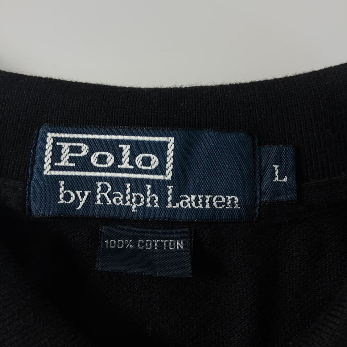 Polo  폴로 랄프로렌 자수 코튼 블랙 카라 티셔츠  상품이미지4