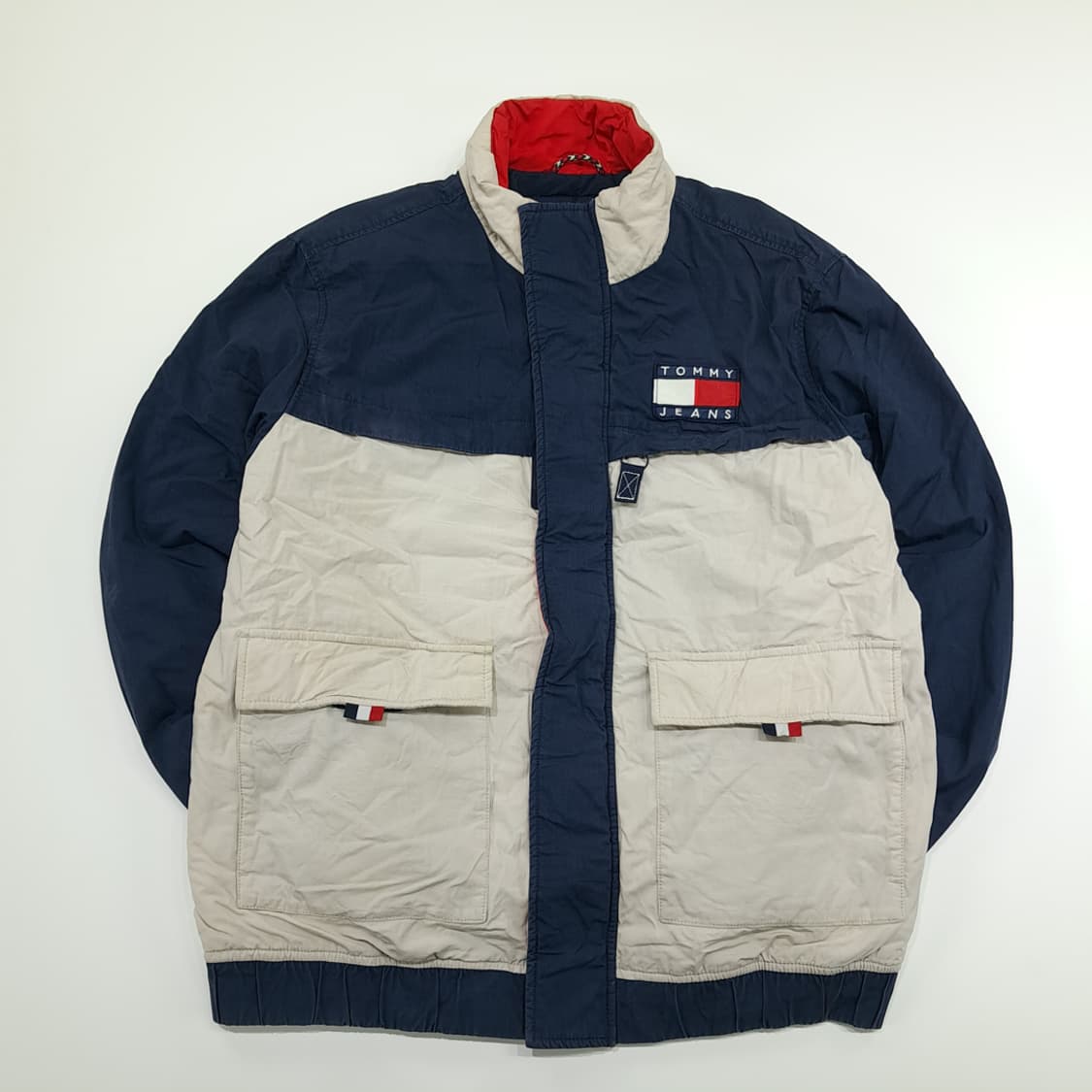 CN894 XL 타미 진스 진스 컬러블록 패딩 자켓 점퍼 상품이미지1