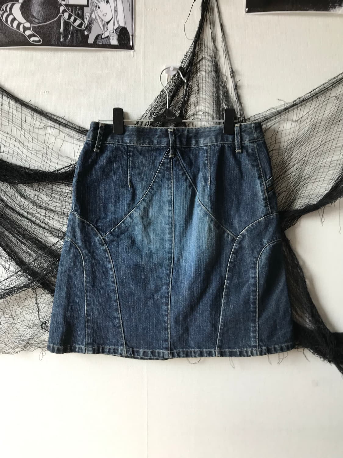 Basic A-line denim midi skirt  상품이미지3