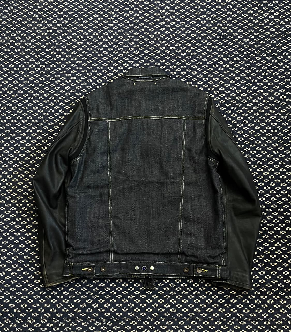 네이버후드 데님 레더자켓 상품이미지2