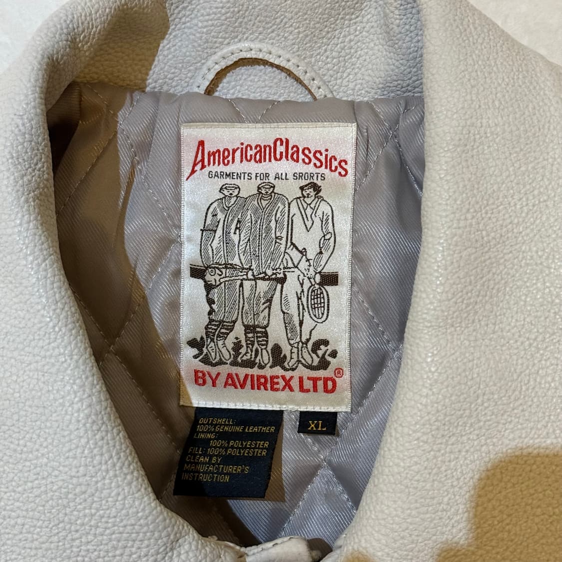 팔라스 아비렉스 노스네이크 가죽 자켓 화이트 XL 상품이미지7