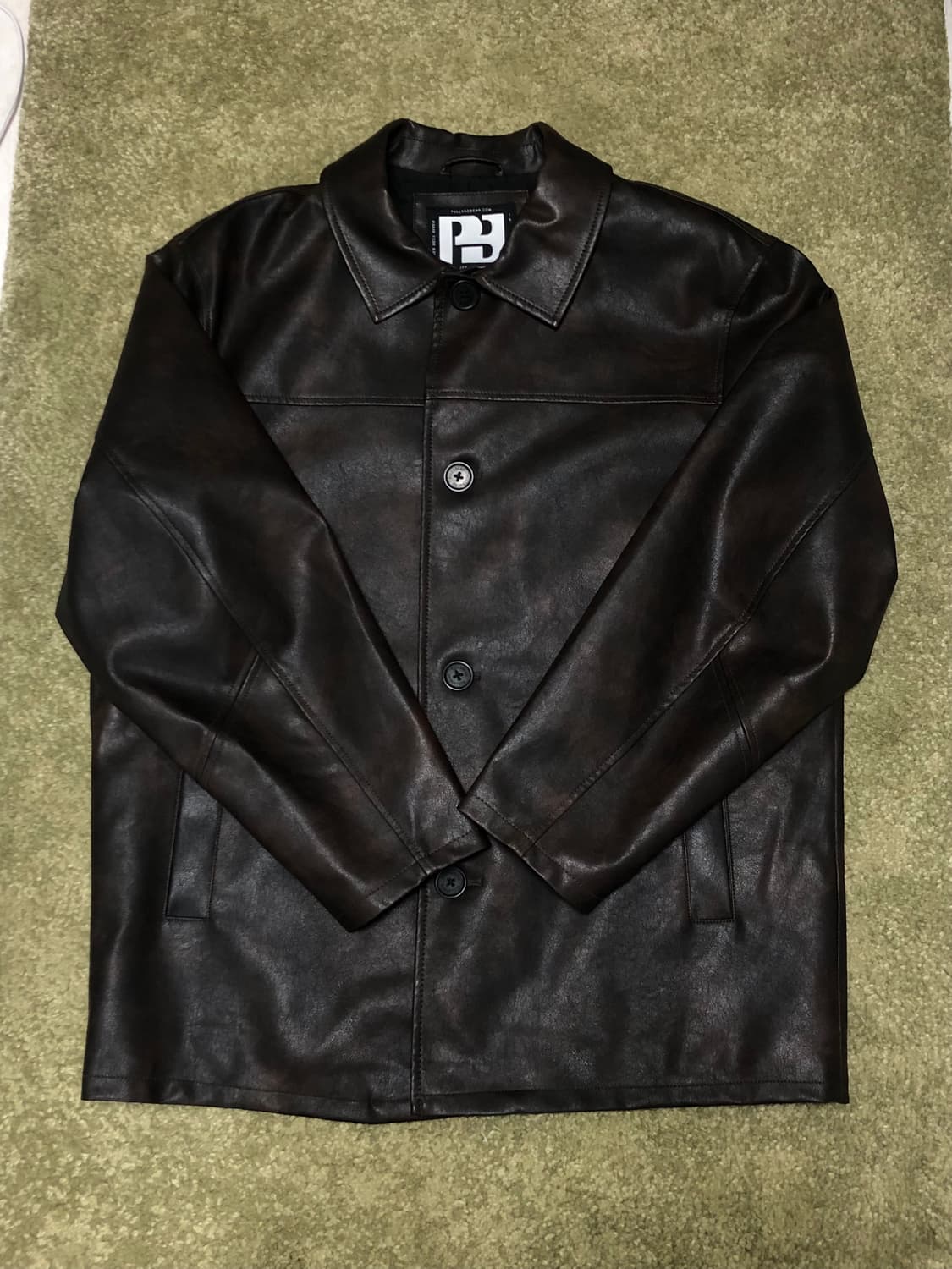풀 앤 베어 faux leather coat 상품이미지1