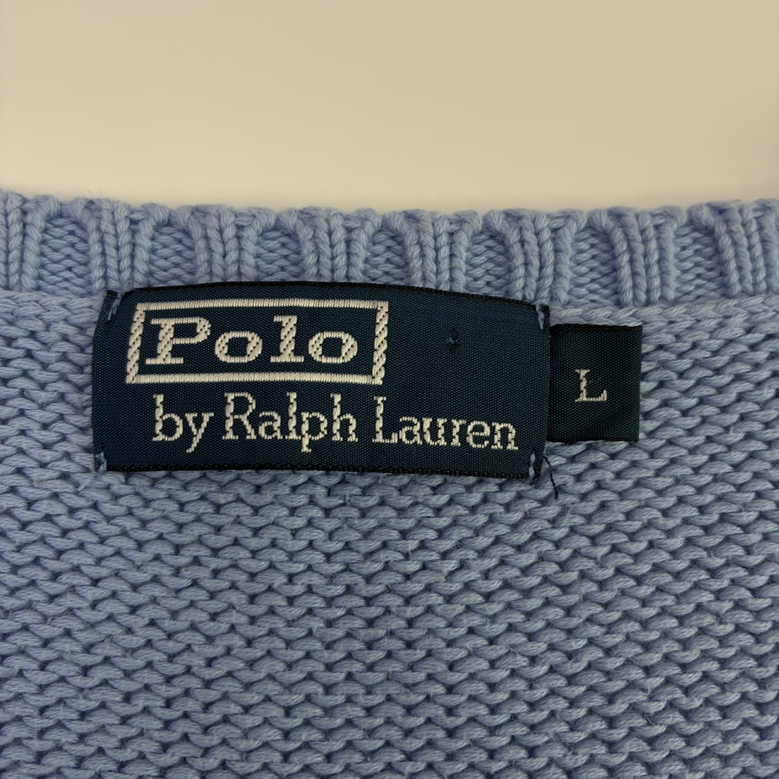 Polo  폴로 랄프로렌 자수 소라색 코튼 니트 상품이미지3