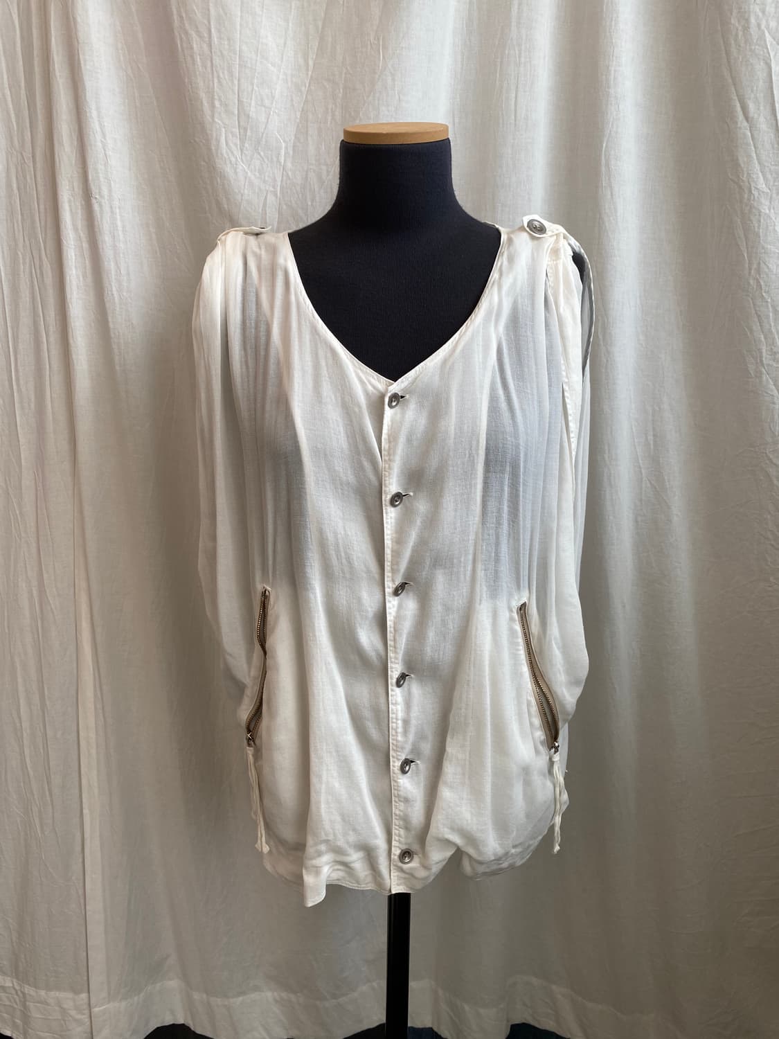 화이트 시스루 베스트 자켓(F) 상품이미지9