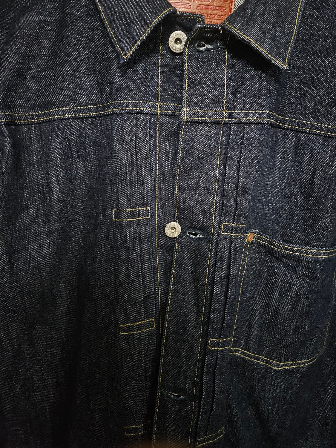 아웃스탠딩 SELVEDGE DENIM 1ST JACKET_INDIGO 상품이미지5