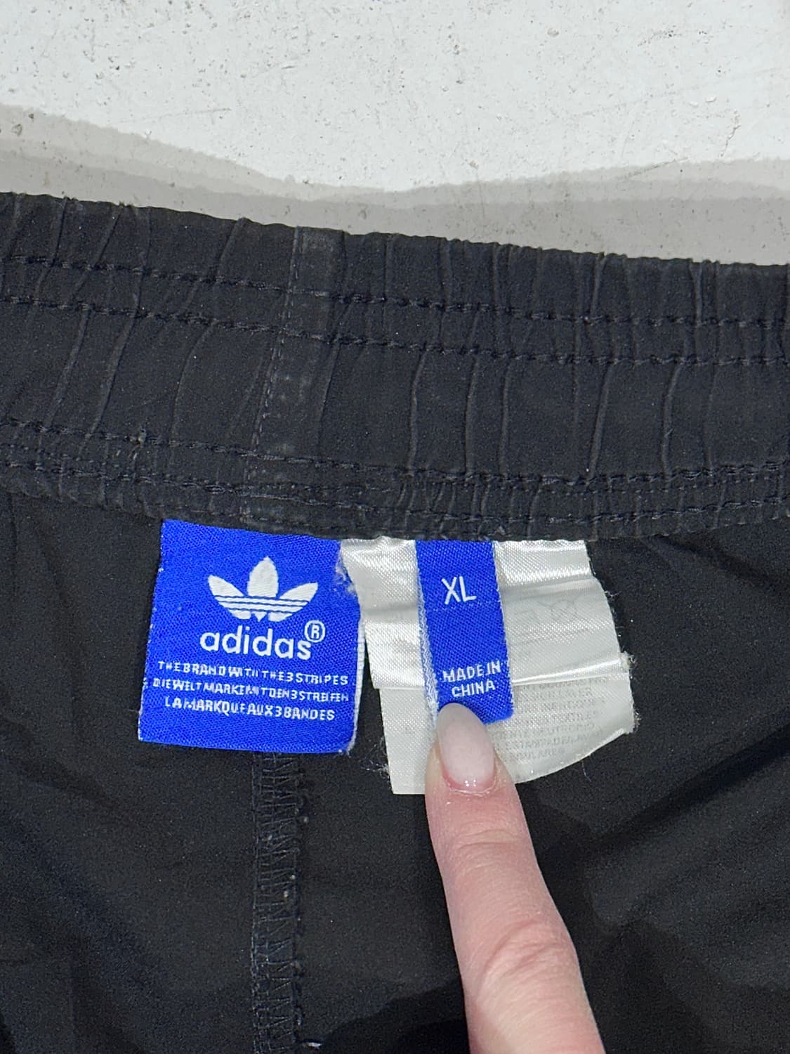 아디다스 블랙 사이드 라인 밑단 로고 트랙 팬츠 XL 상품이미지7