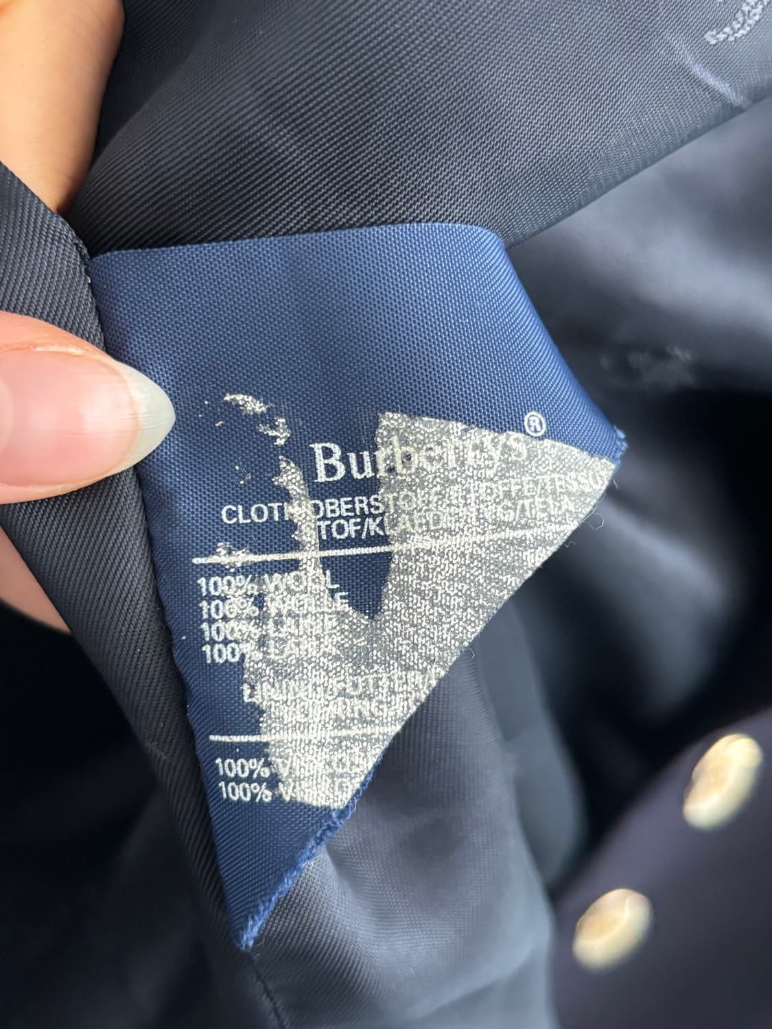 Burberry 버버리 크레스트 로고 금장 울 블레이저 자켓 상품이미지8