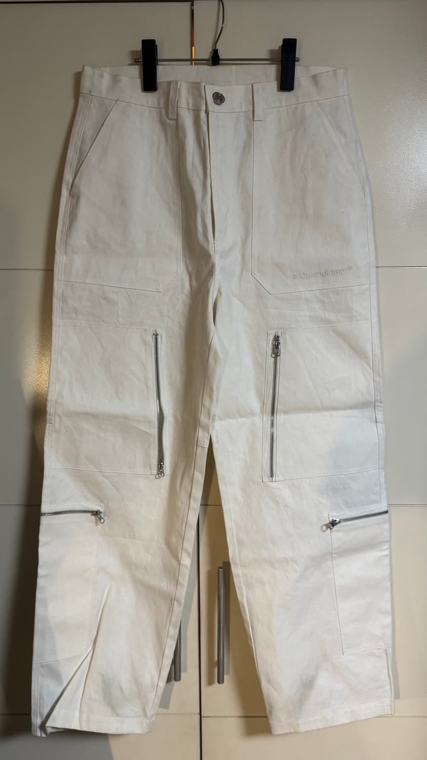 엑스트라오디너리 지퍼 포켓 Pants Off White L 사이즈 판매 상품이미지5