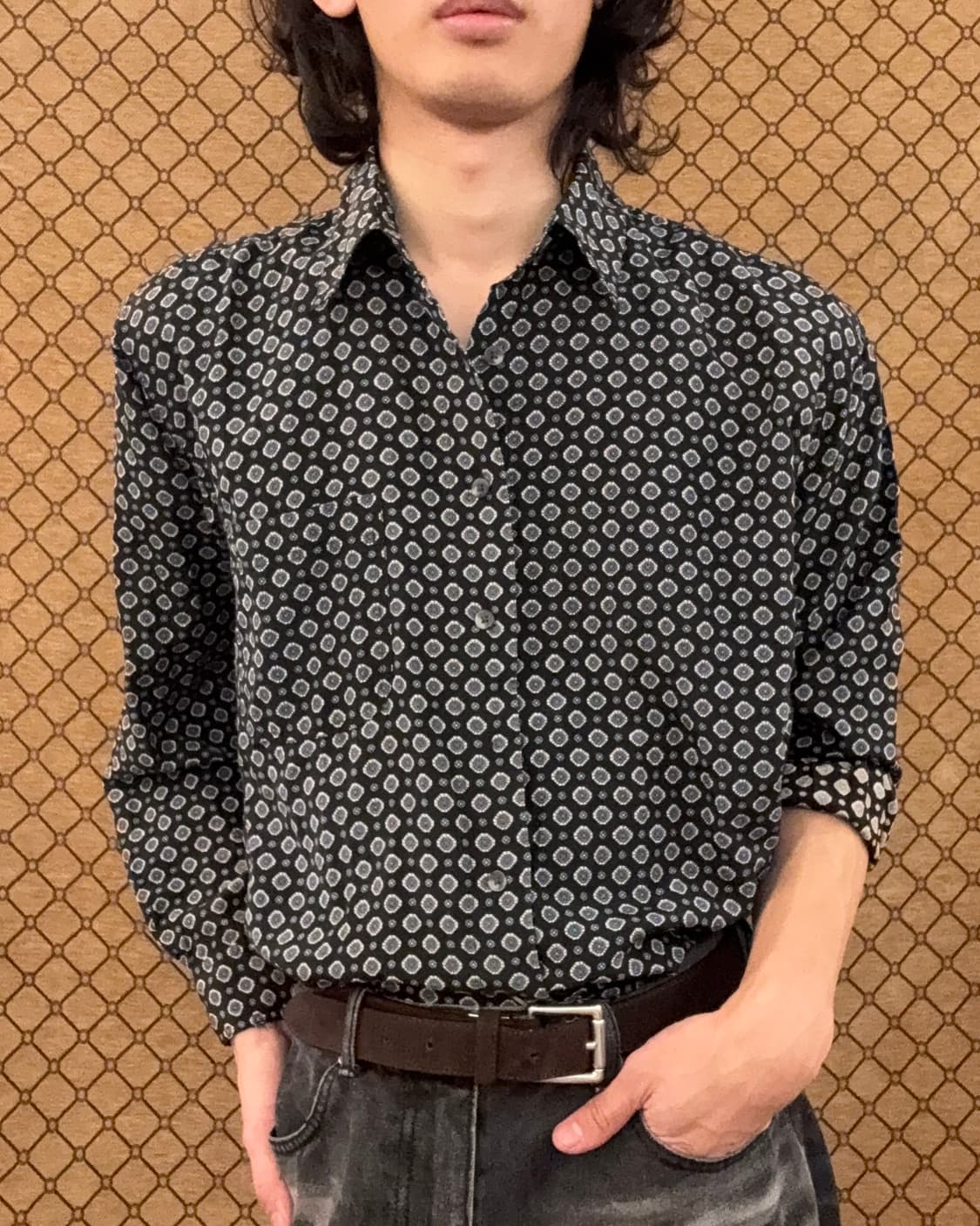 블랙 패턴 셔츠 상품이미지4