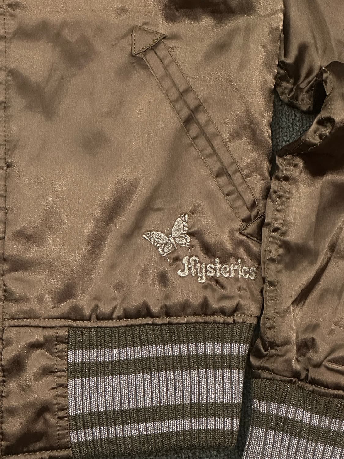 OS)Hysteric Glamour 빈티지 자수 누빔 블루종 자켓 상품이미지5