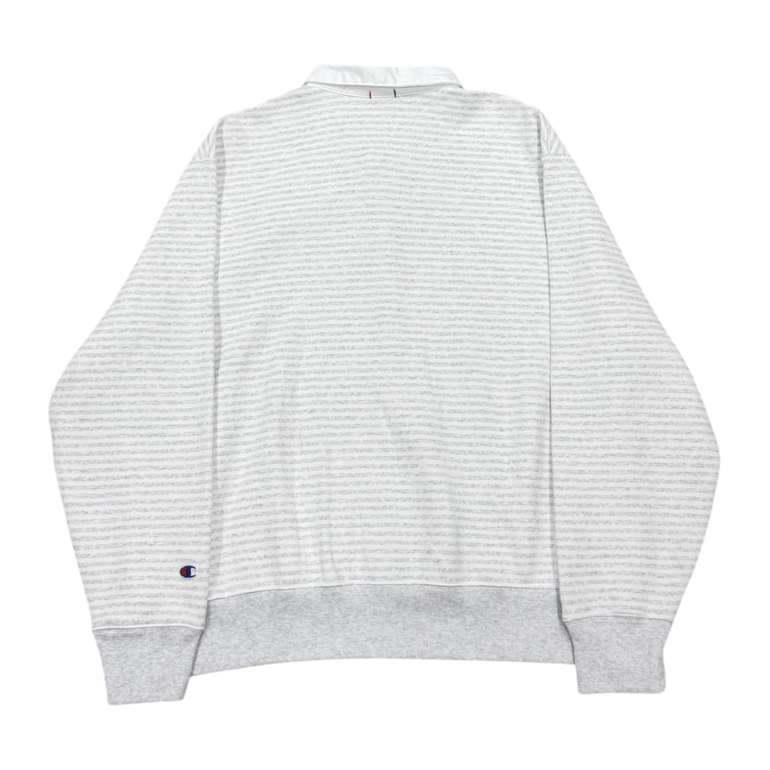 챔피온 리버스위브 스트라이프 럭비 PK 기모 맨투맨 그레이 L 상품이미지2