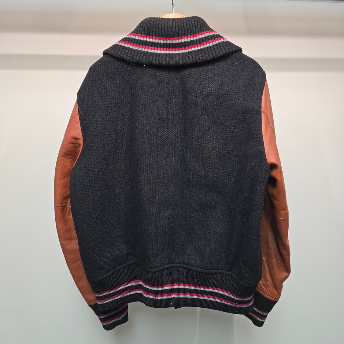 빈티지 MEN'S BIGI 울 소가죽 바시티 자켓 M 상품이미지5