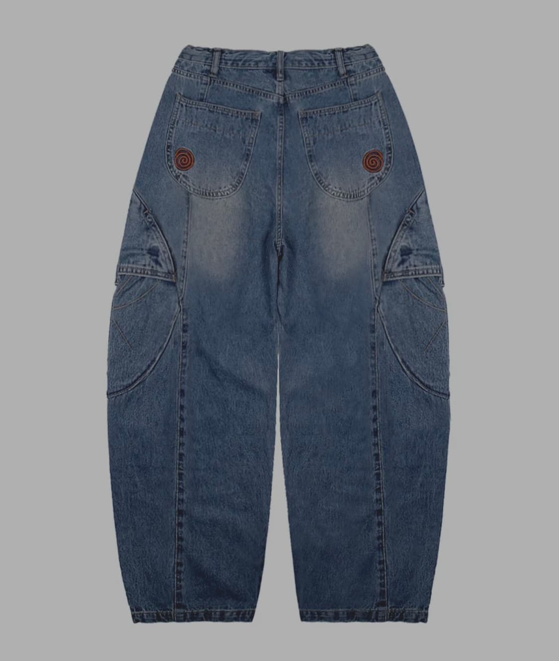 엑스톤즈우먼 루나키후 에그 카고 워싱 데님 팬츠 상품이미지3