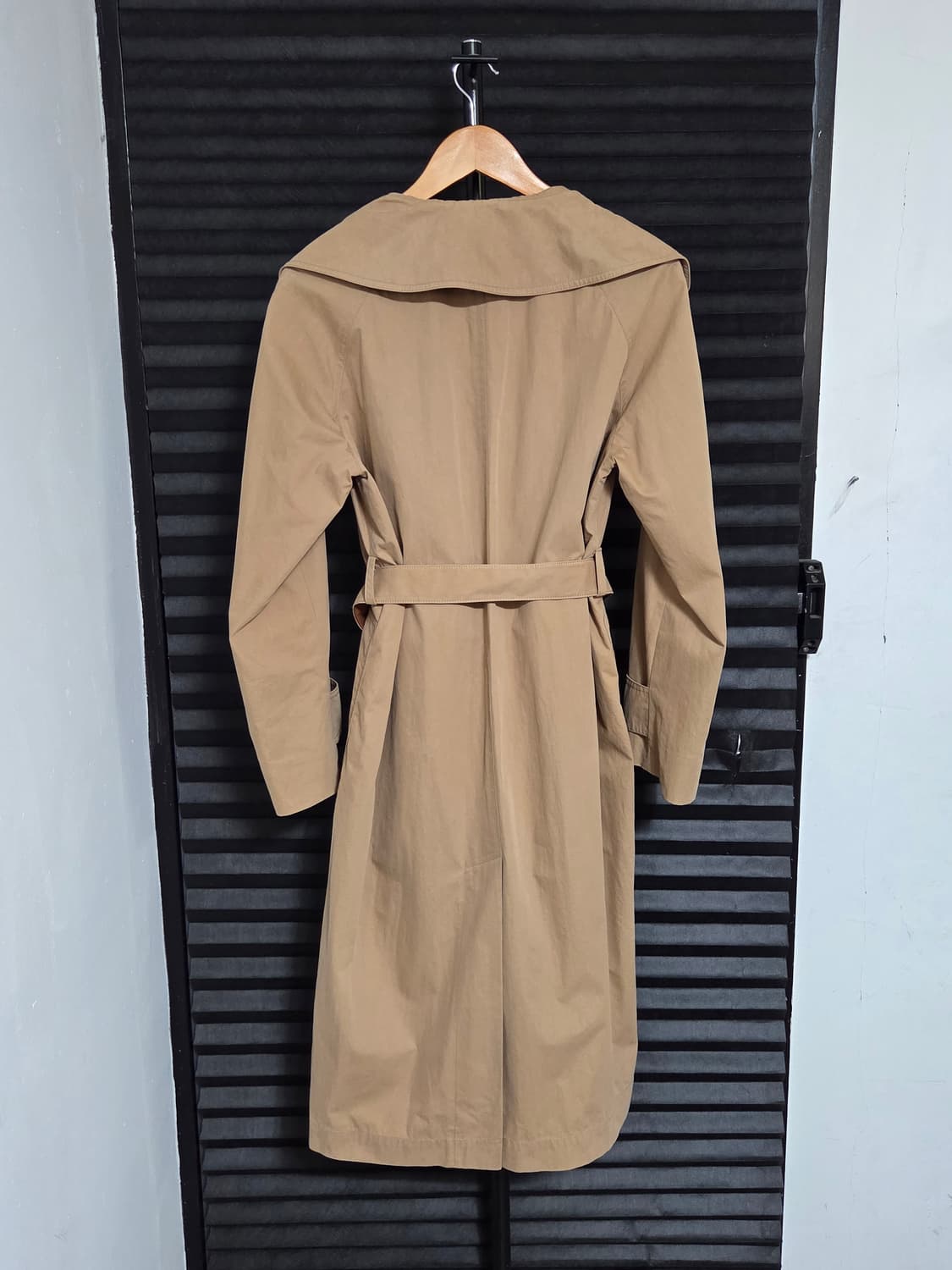 [SJSJ] 와이드 카라 면 벨티드 트렌치 코트 | 00170 상품이미지7