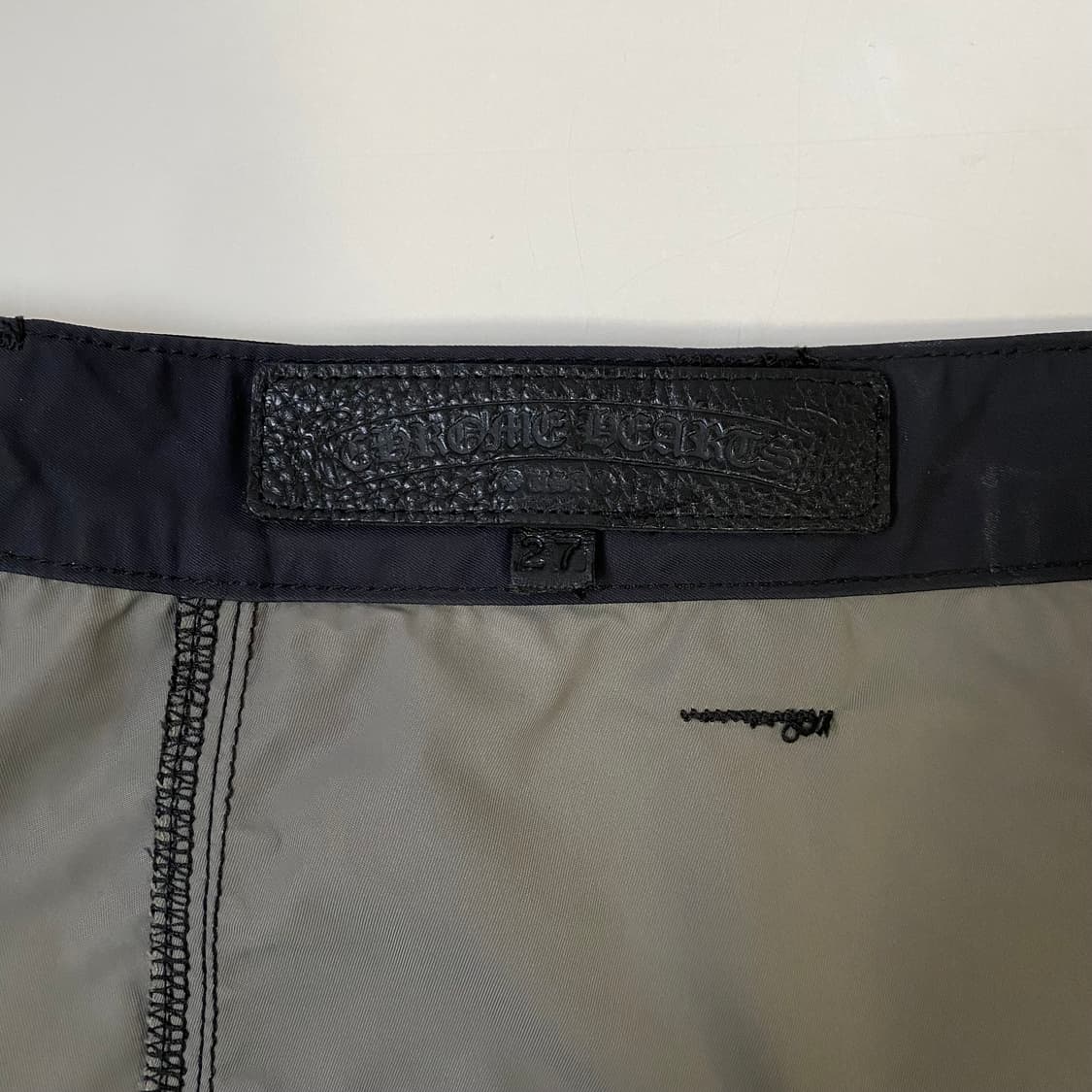 [27] 크롬하츠 크로스 레더 패치 나일론 카고 롱 스커트 블랙 상품이미지6