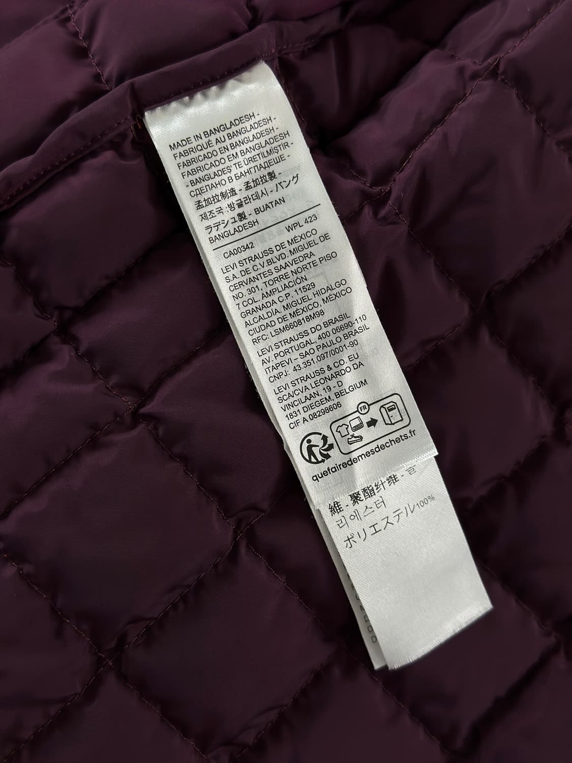 리바이스 번트 오렌지 퀼팅 자켓 상품이미지10