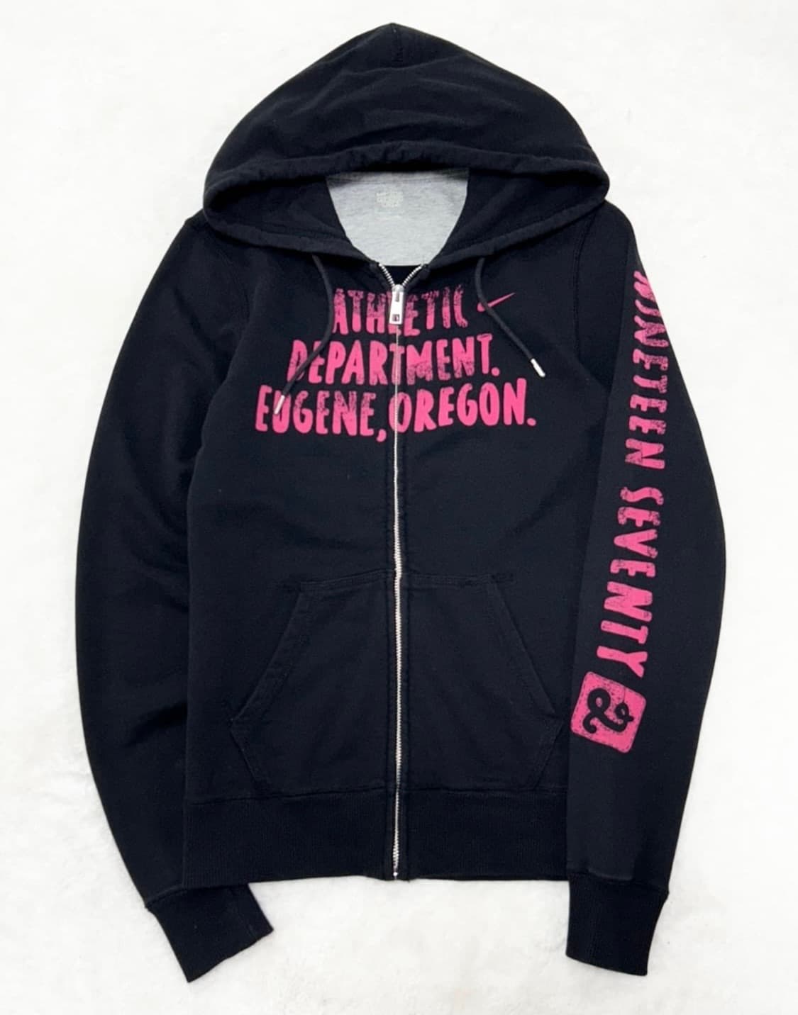 나이키 블랙 핑크 로고 후드집업 상품이미지5