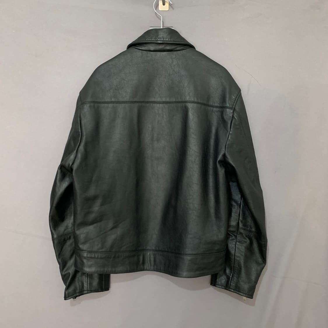 M 자라 소가죽 레더 박시핏 싱글 라이더 자켓 상품이미지3