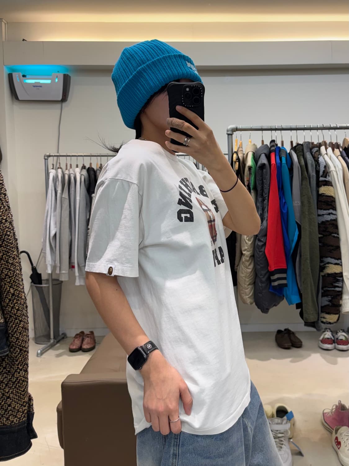 베이프 체크 컬리지 반팔 티셔츠 상품이미지6