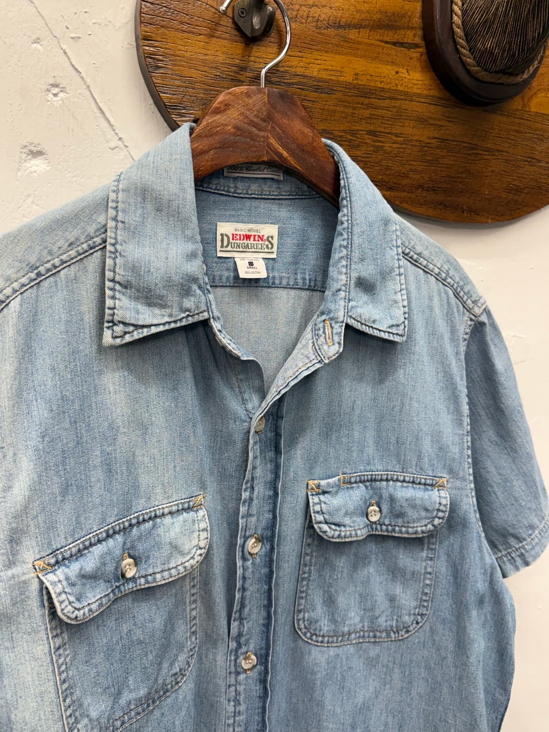 Edwin DUNGAREES Denim Short Sleeve Shirt 상품이미지3