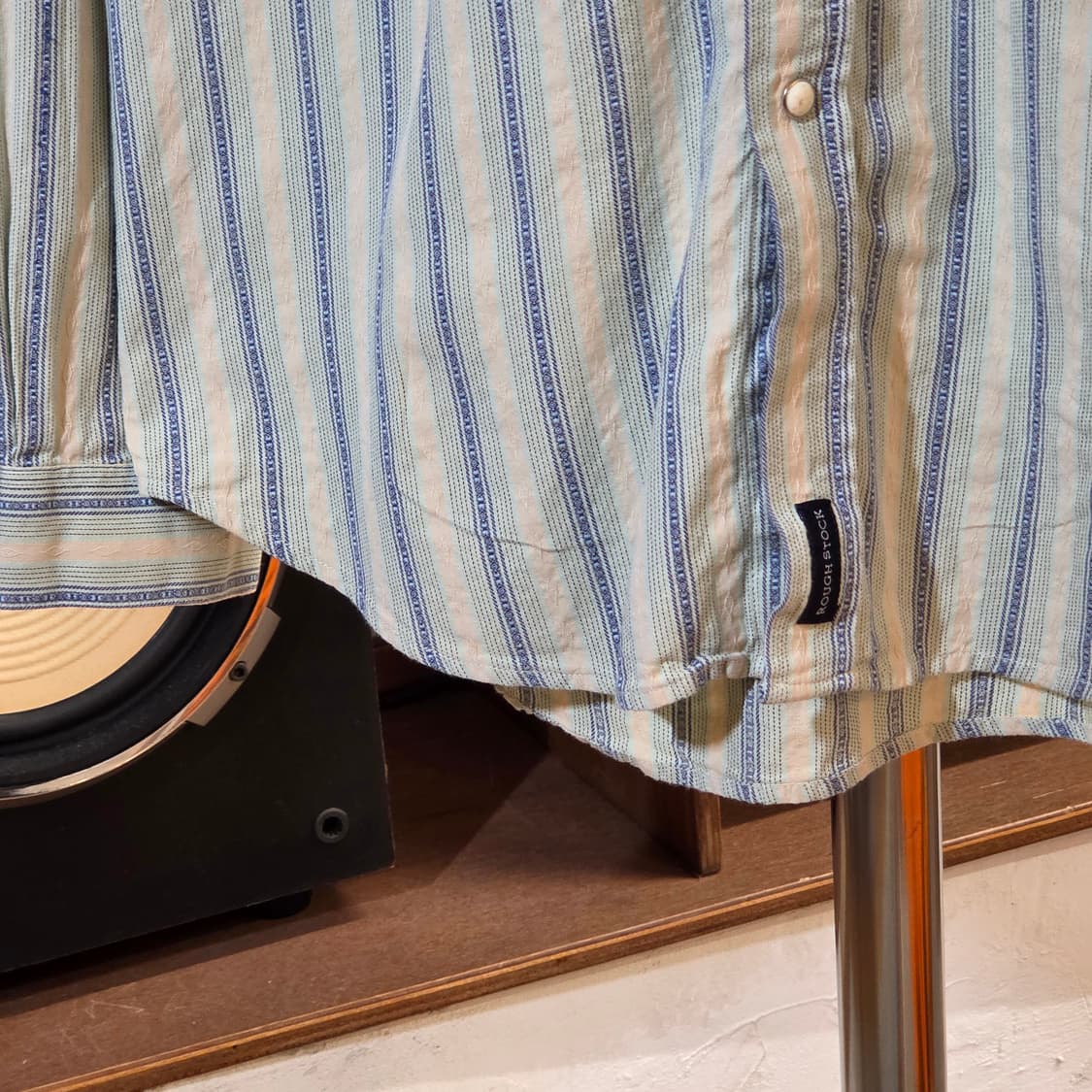 USA 빈티지 에스닉 스트라이프 민트 셔츠 상품이미지4