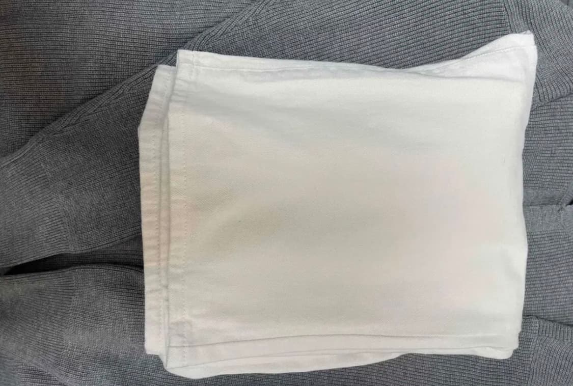 남자 화이트 와이드 코튼 팬츠 남친룩 상품이미지2