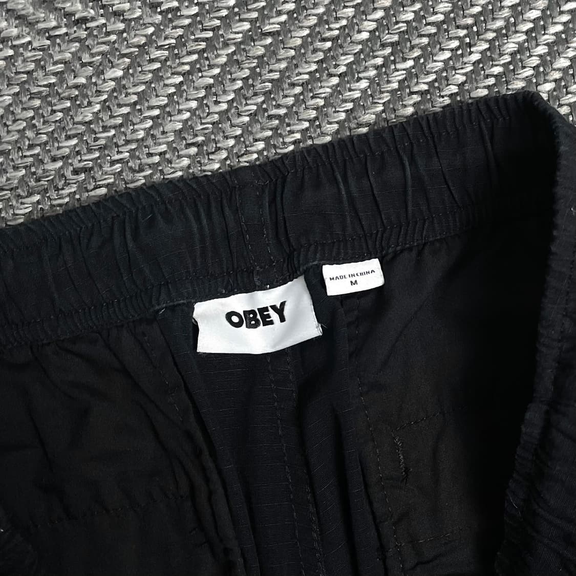 OBEY 오베이 포켓로고 립스탑 카고 밴딩 팬츠 블랙 y 5887 상품이미지5