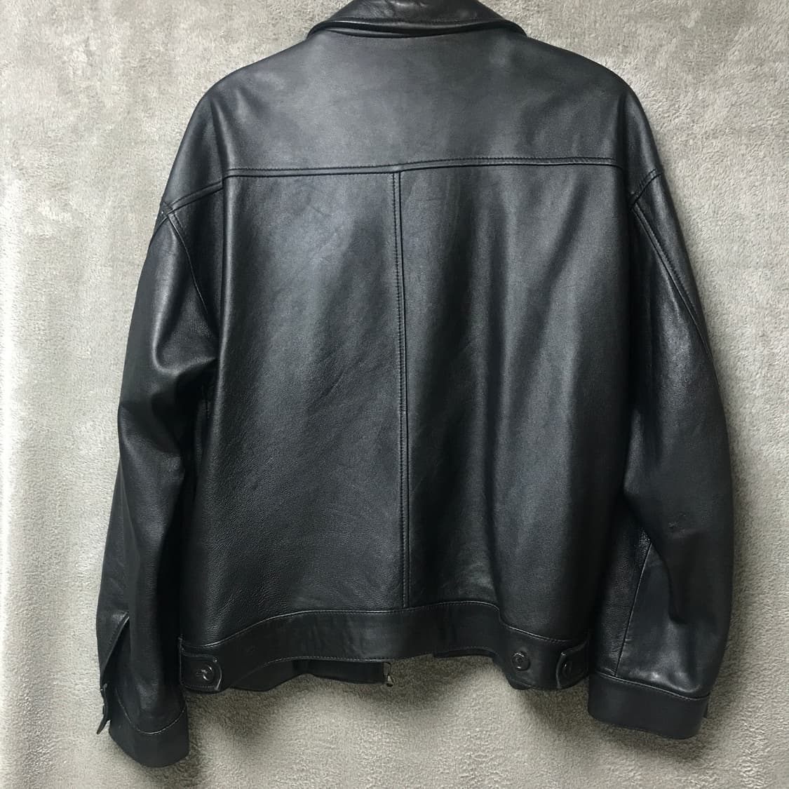 OX STUDIOS 램스킨 자켓 46사이즈 오버핏 싱글 라이더 가죽 자켓 상품이미지8