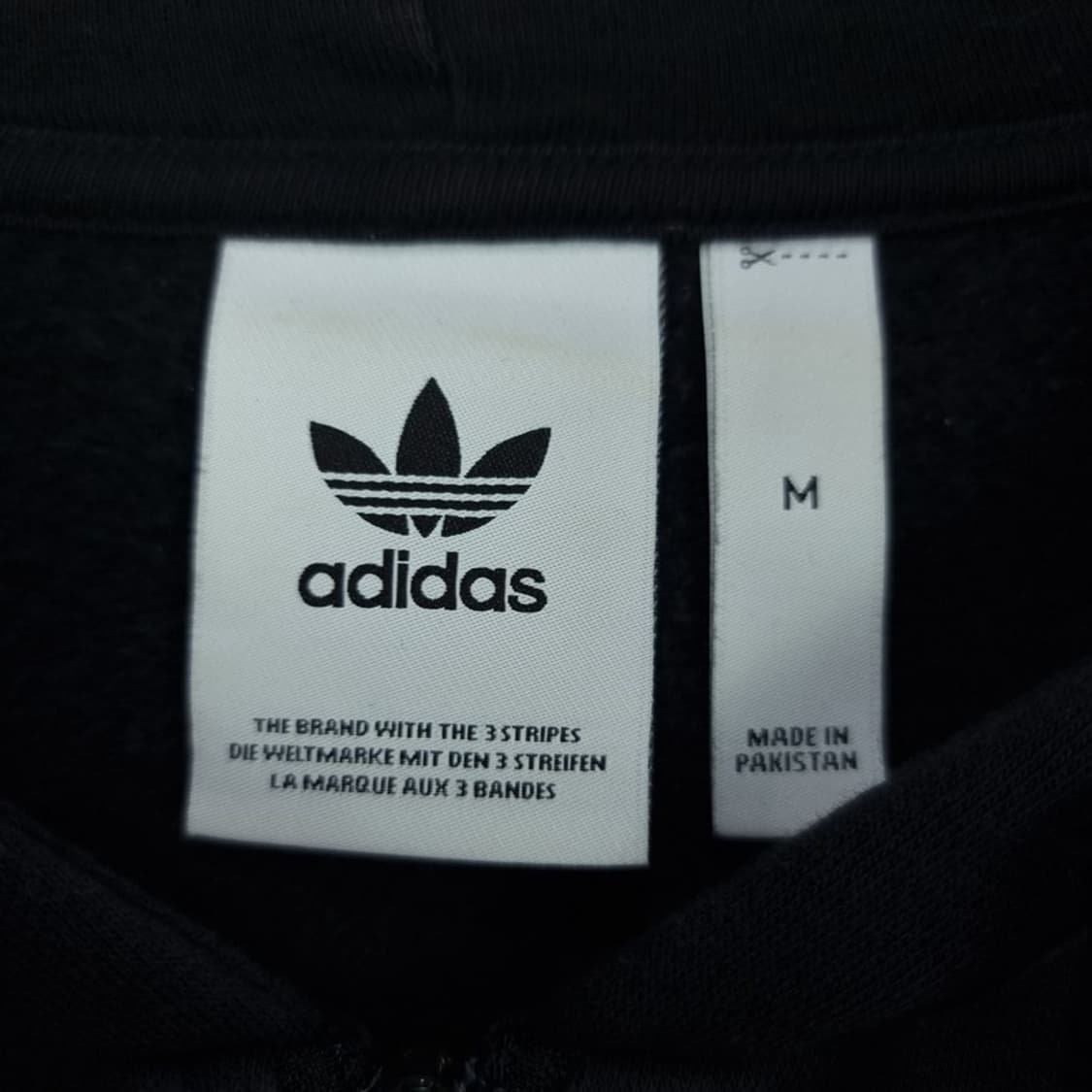 [아디다스] 불꽃 로고 자수 삼선 후드 집업 져지 블랙 M18723 상품이미지7