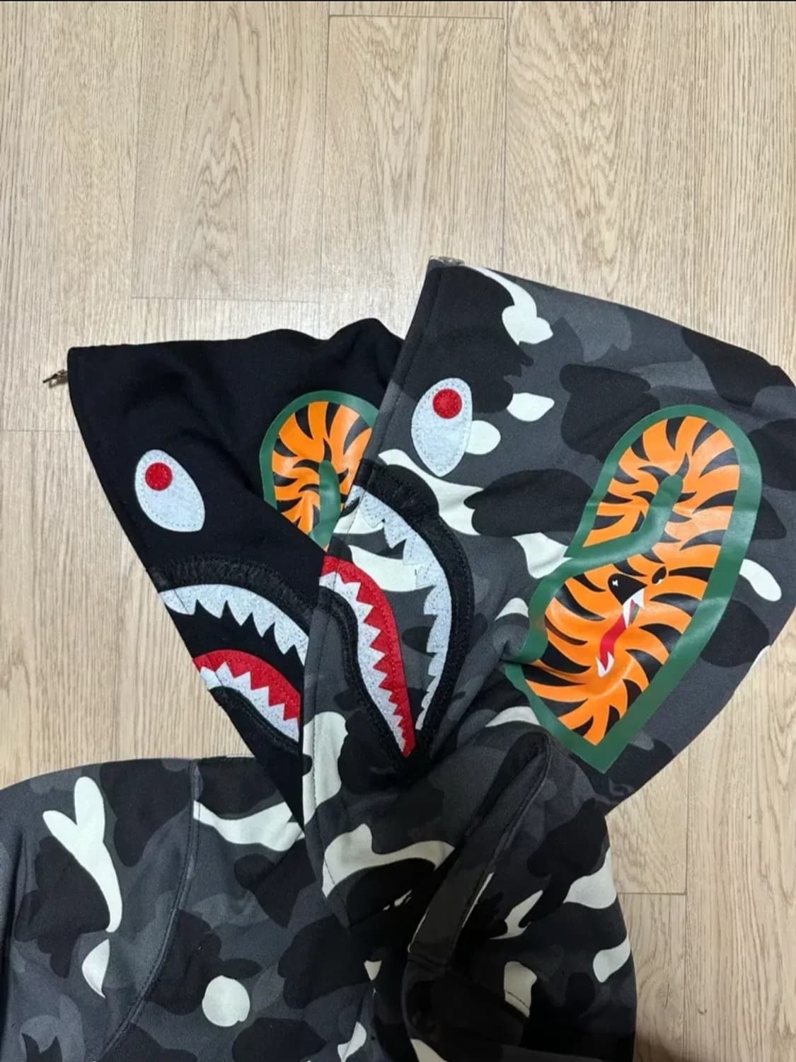 베이프 더블샤크 후드 블랙 M 상품이미지1