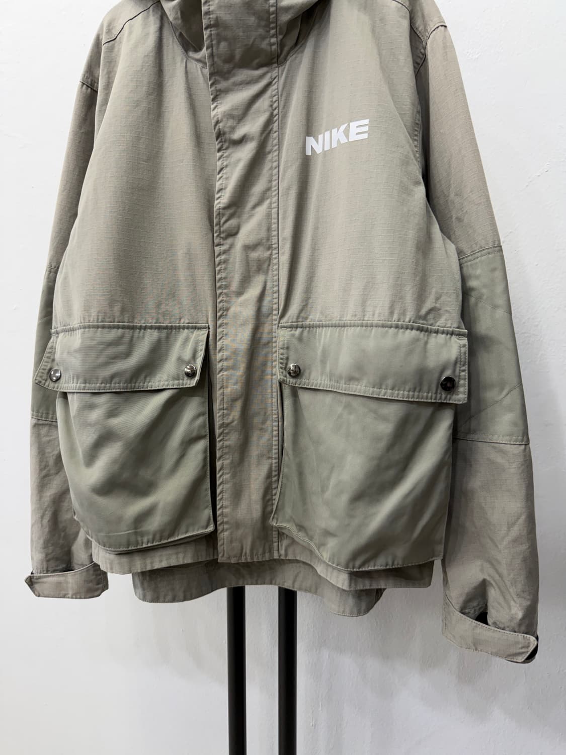정품) 나이키 후드 야상 자켓 카키 L 상품이미지3