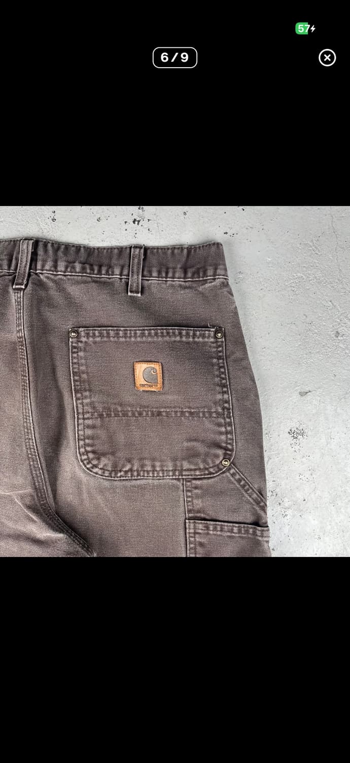 빈티지 칼하트 더블니 다크브라운 워크팬츠 B136 DKB 상품이미지6