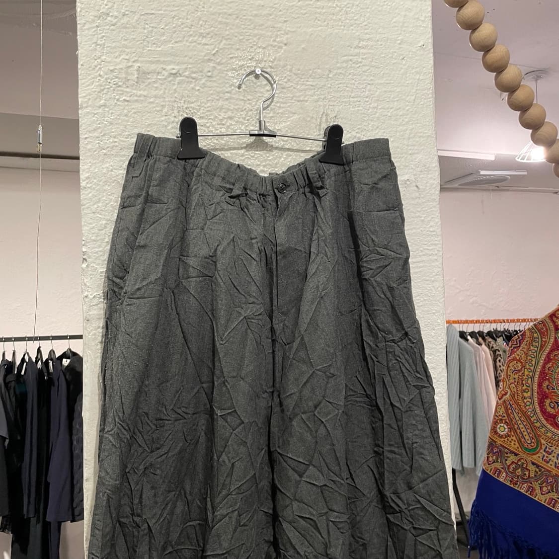 요지야마모토 뿌르옴므 주름가공 사루엘 팬츠 상품이미지2