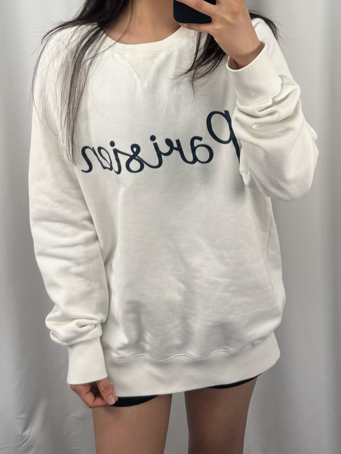 메종키츠네 파리지앵 화이트 맨투맨 상품이미지3