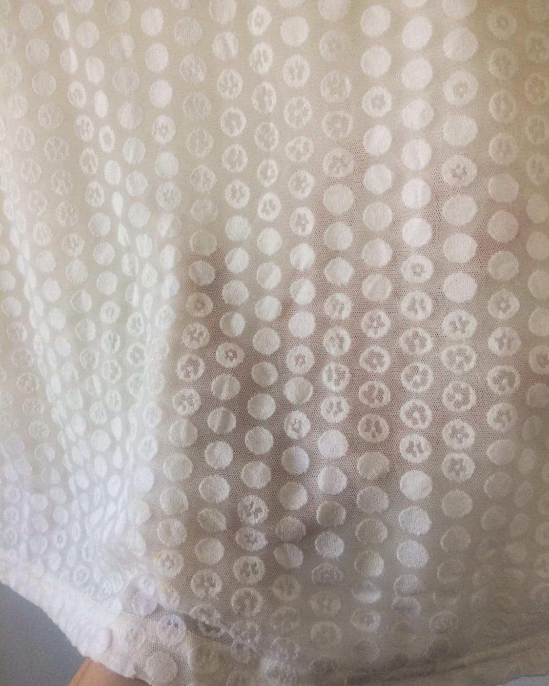 Dot pattern high neck mesh sleeve 상품이미지3