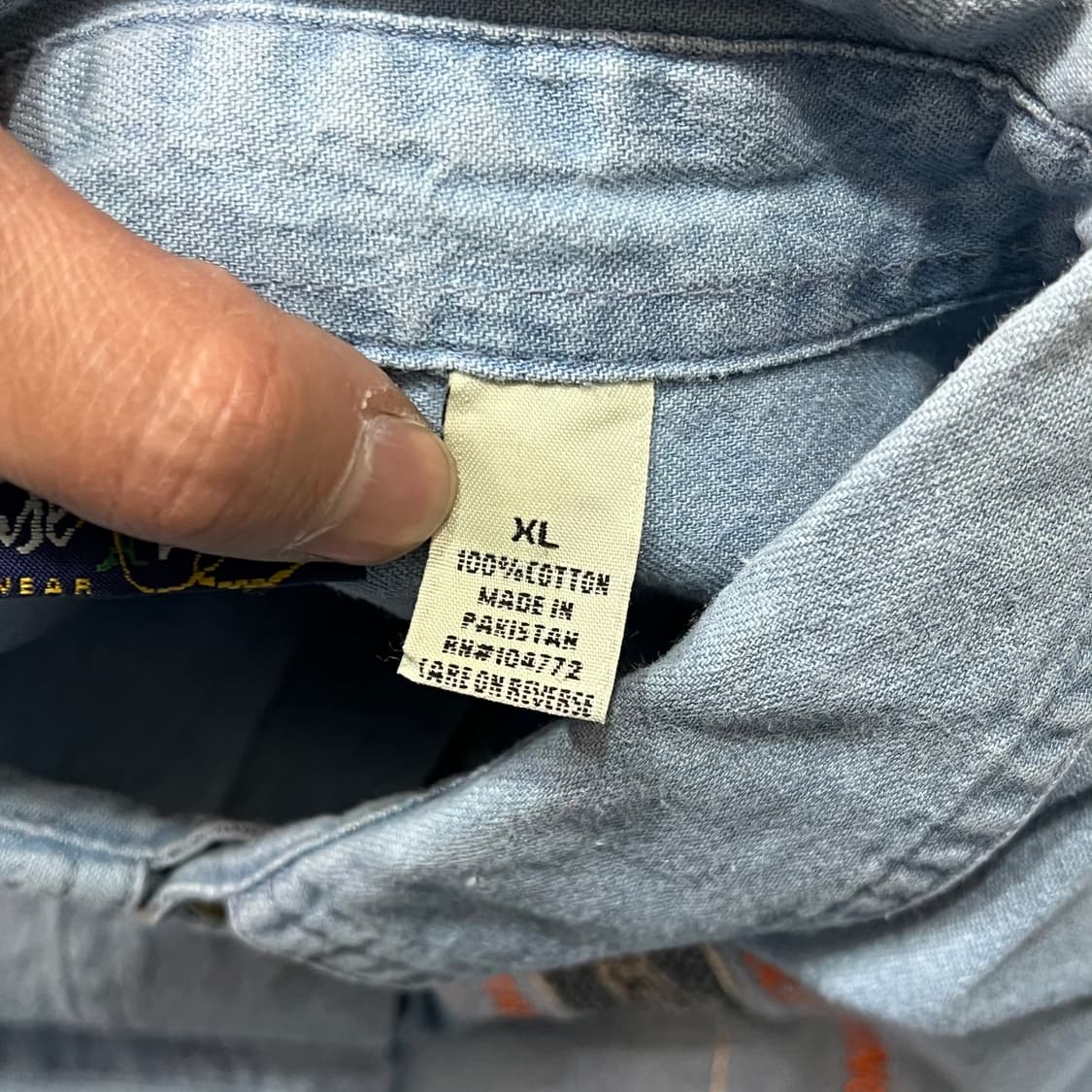  바이크 자수 데님 셔츠 y14468 상품이미지7