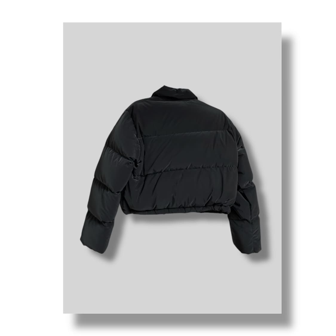 PALC) 베이직 카라 크롭 다운 점퍼 블랙 상품이미지3
