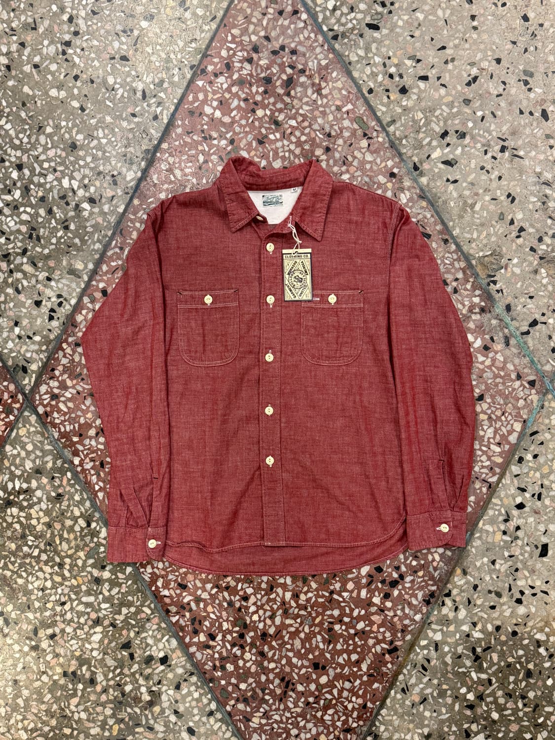 버거스플러스 레드 샴브레이셔츠 (M) 상품이미지1