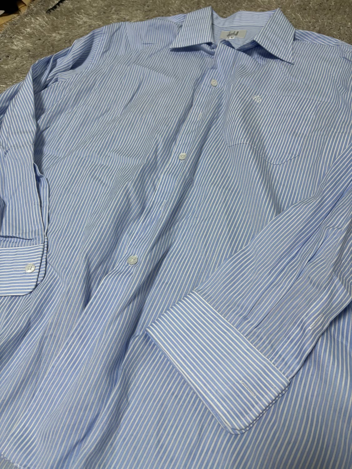 일제 DUNHILL 스트라이프셔츠 사이즈 105-110 상품이미지2