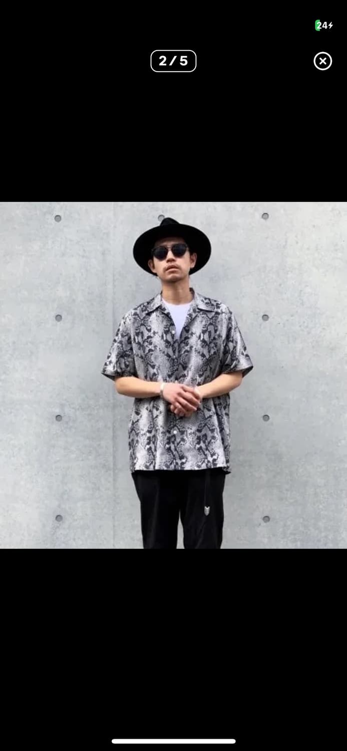 와코마리아 파이톤 반팔셔츠 xxl사이즈팔아요 상품이미지1