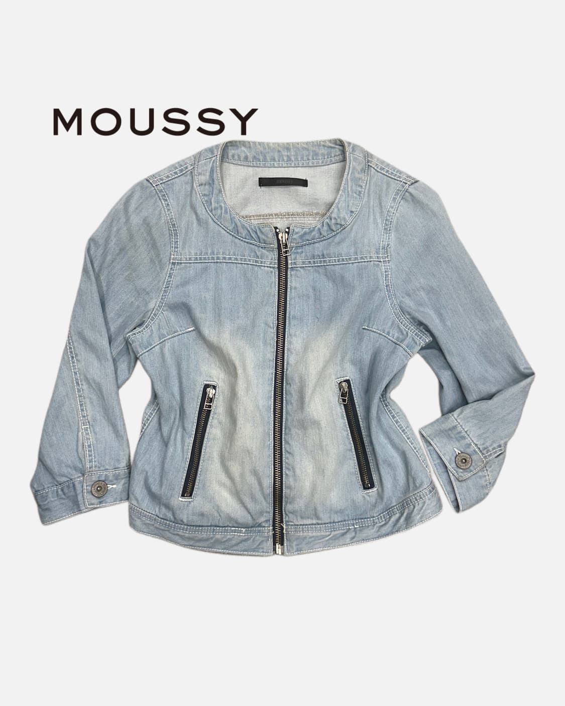MOUSSY denim zip-up short jacket 상품이미지1