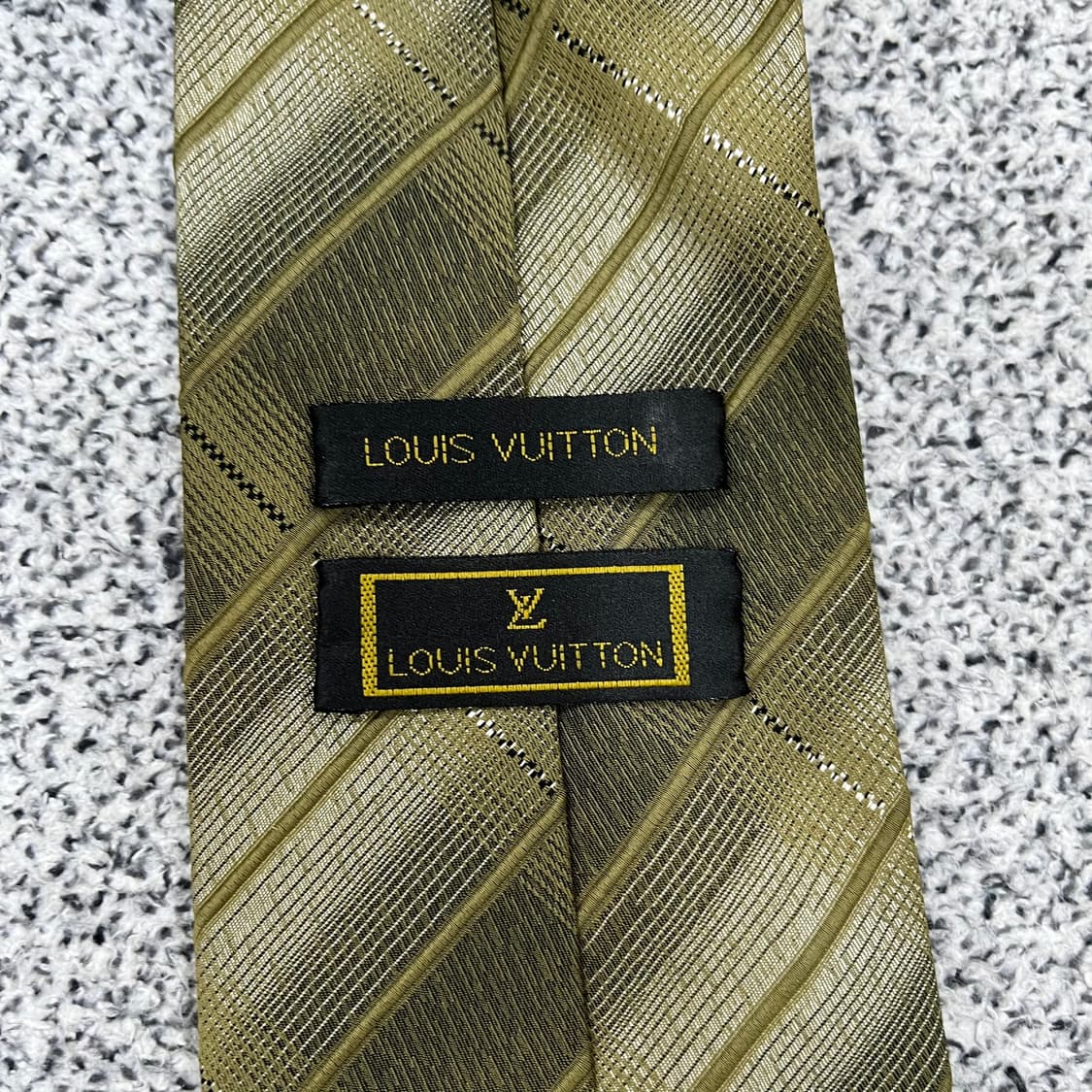 F 루이비통 패턴 실크 넥타이 0408M 상품이미지3