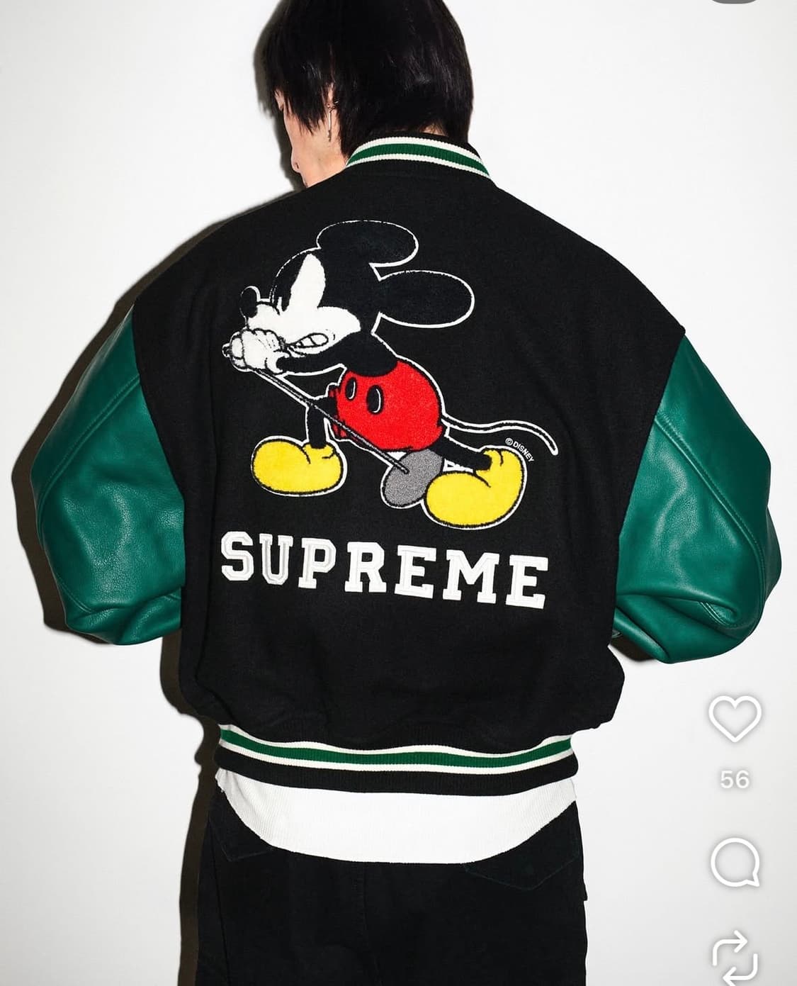슈프림 x 넘버나인 미키마우스 바시티 자켓 XL 상품이미지1