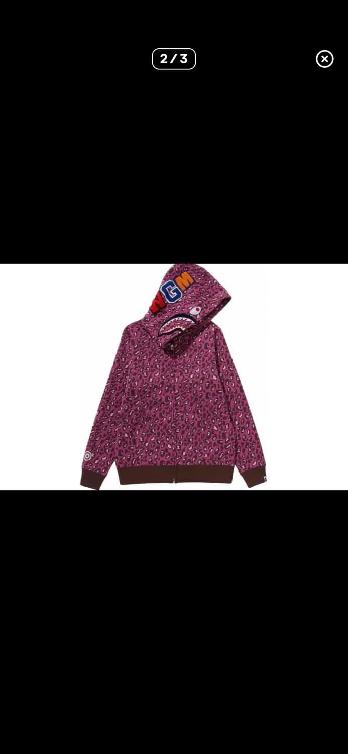 (유일매물) 베이프 레오파드 후드집업 호피 S 상품이미지2